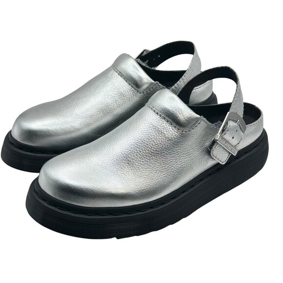 Women's Dr. Marten's Laketen Size 9 Metallic Leather Sling Back Shoes - Picture 2 of 10